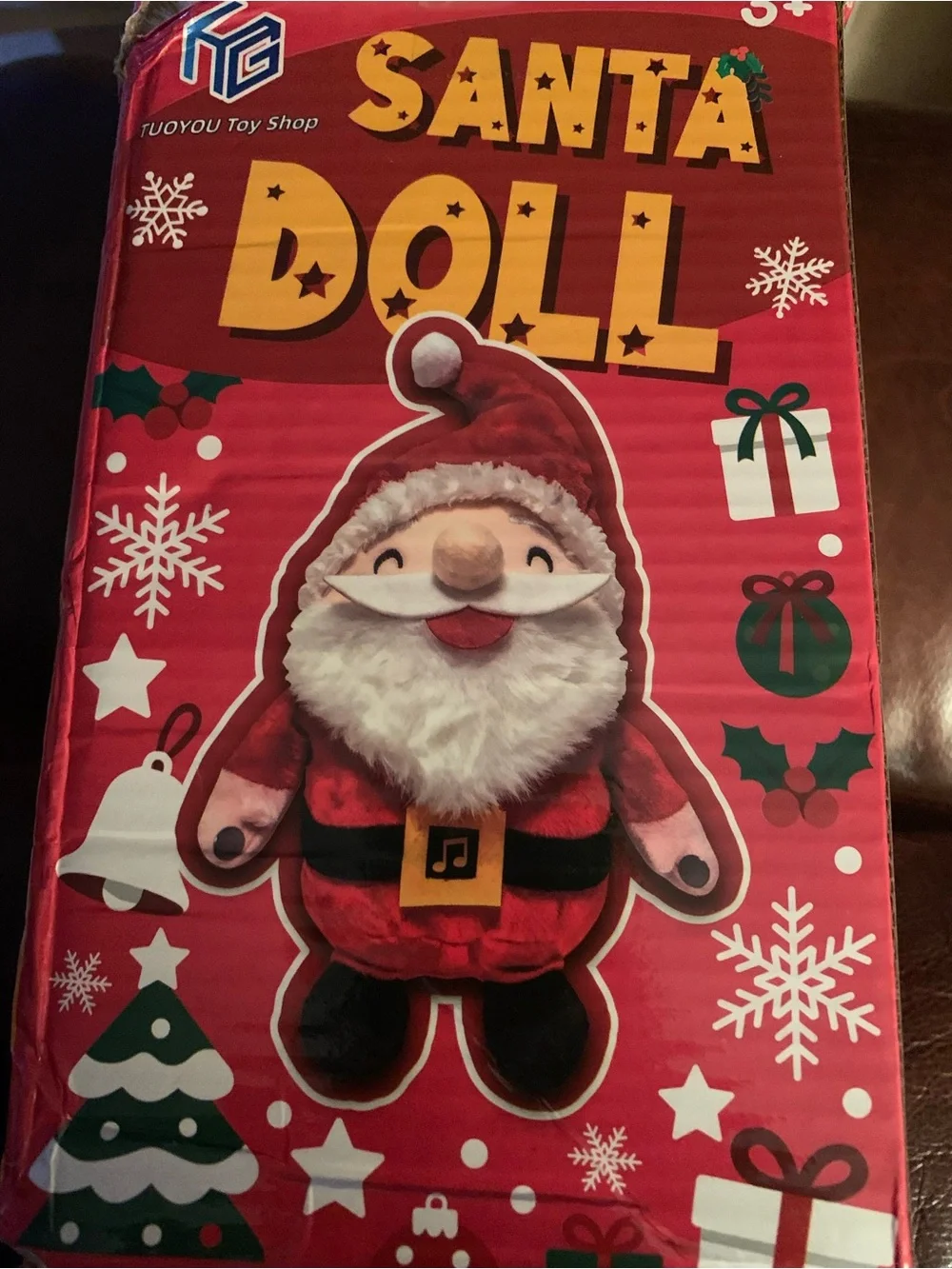 Santa Doll Plush Toy - Red White Black